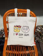 Load image into Gallery viewer, Miss Fong in Hong Kong: I Love Dim Sum Cotton Canvas Tote Bag
