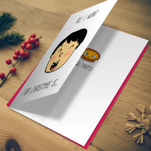 Load image into Gallery viewer, Miss Fong in Hong Kong: &quot;All I Want For Christmas Is Egg Tarts&quot; Christmas Card
