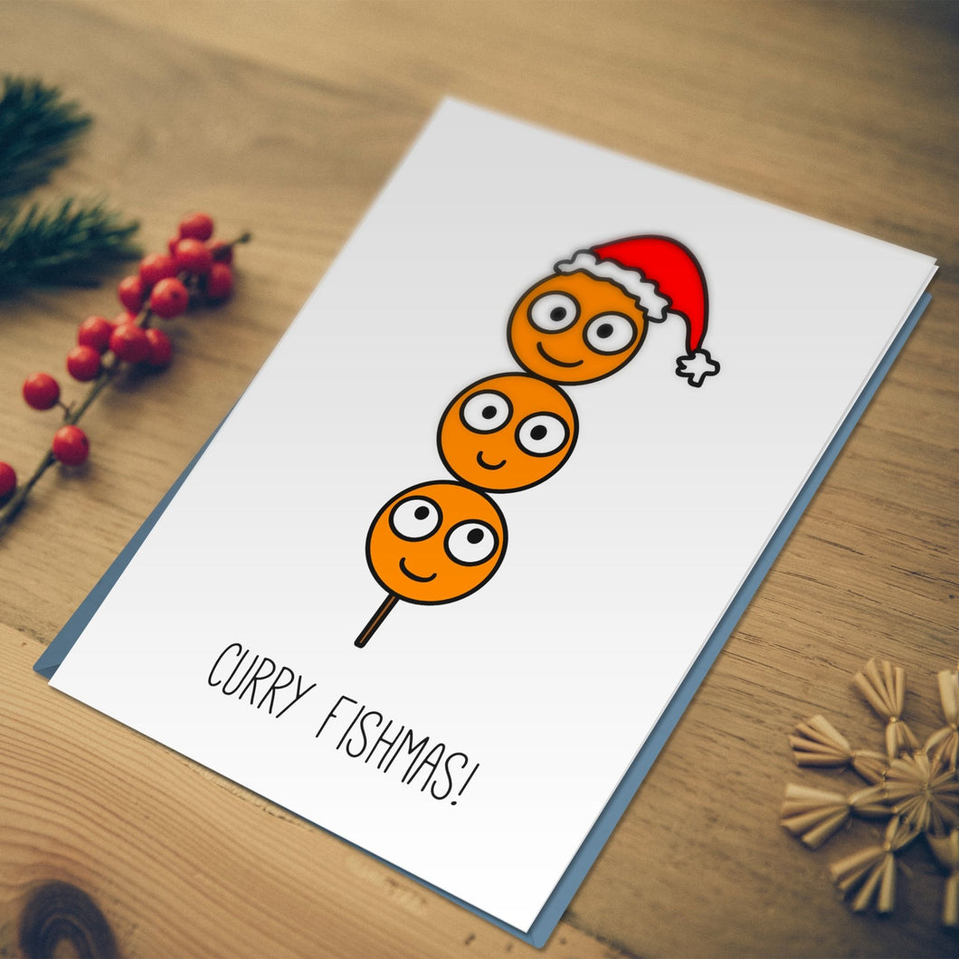 Miss Fong in Hong Kong: Curry Fishmas Three Fishballs Christmas Card