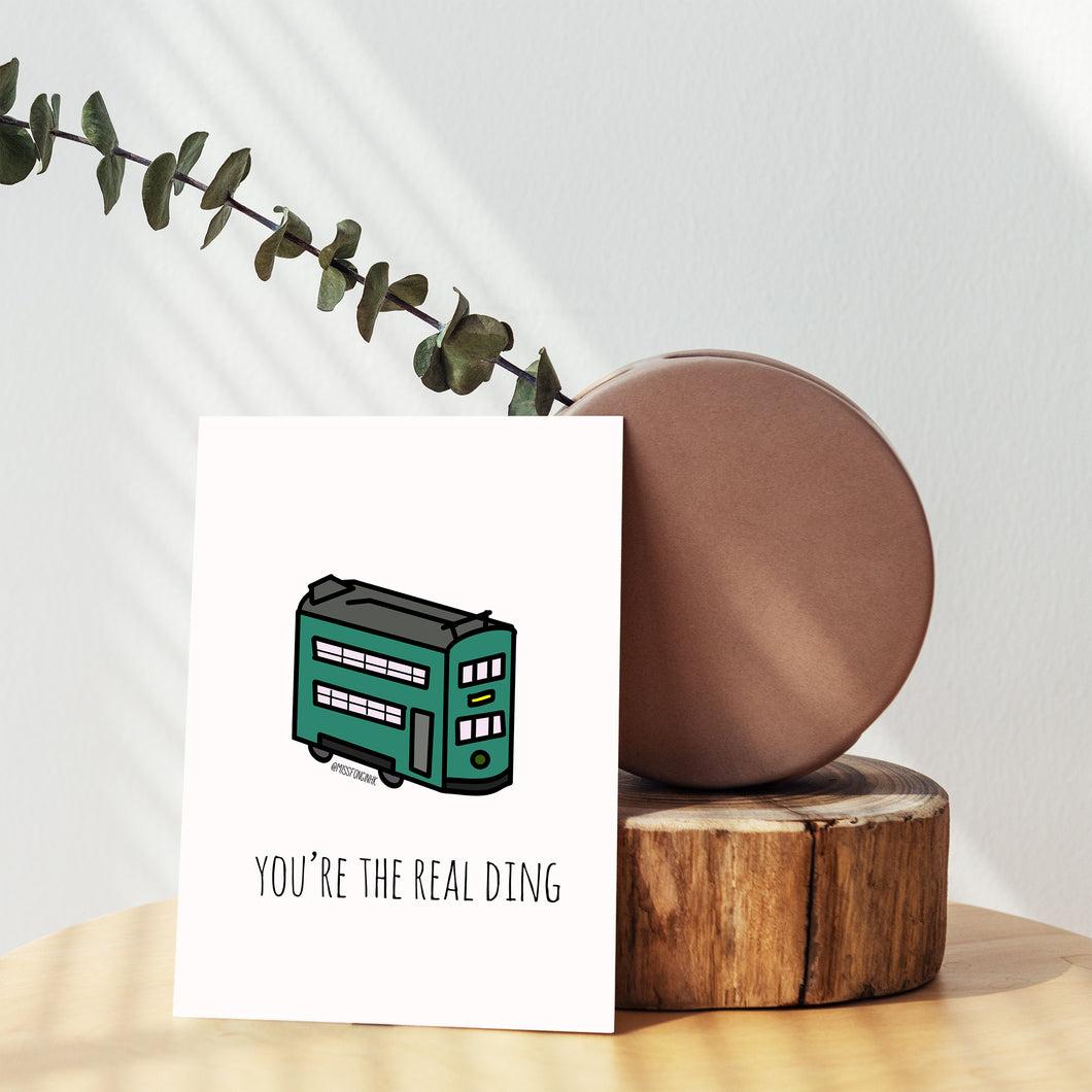 Miss Fong in Hong Kong: You're The Real Ding Tram Greeting Card